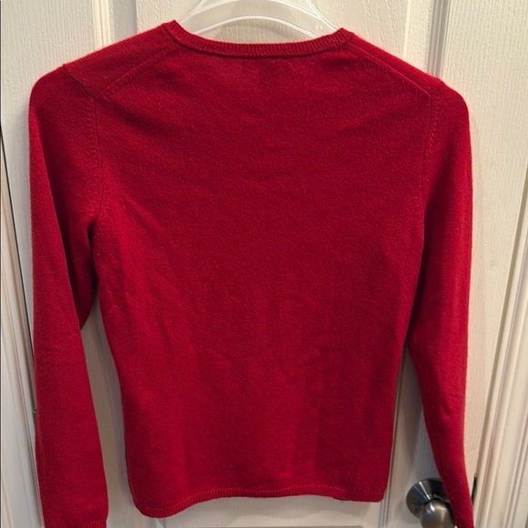 Charter Club Cashmere Vibrant Red 100% Cashmere sweater. Size Medium - Picture 4 of 5